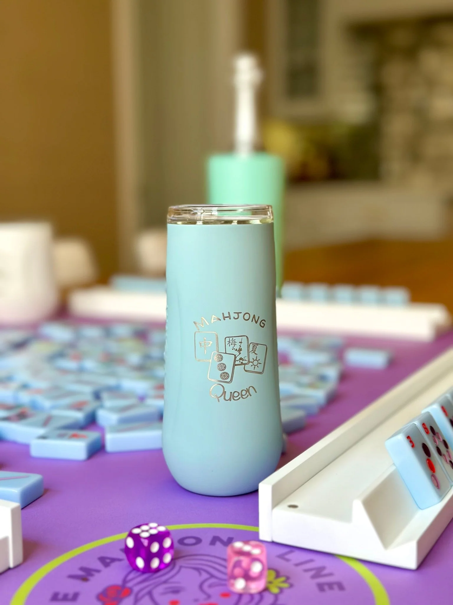 Limited Edition Mahjong Champagne Flute in Cool Blue - Image 2